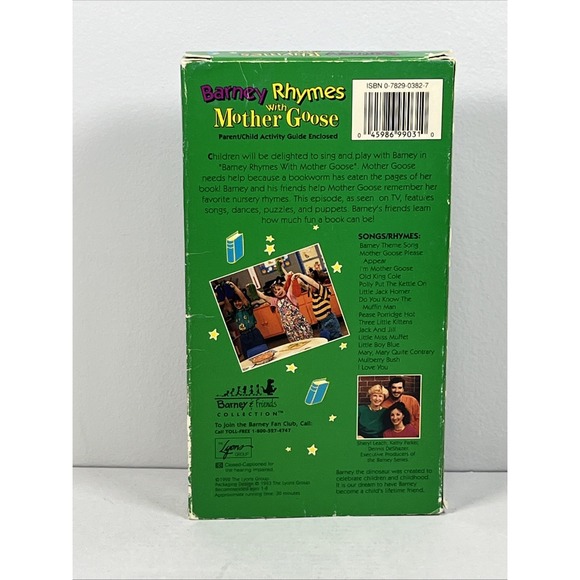 Barney: Rhymes With Mother Goose (VHS, 1993) - Picture 2 of 5